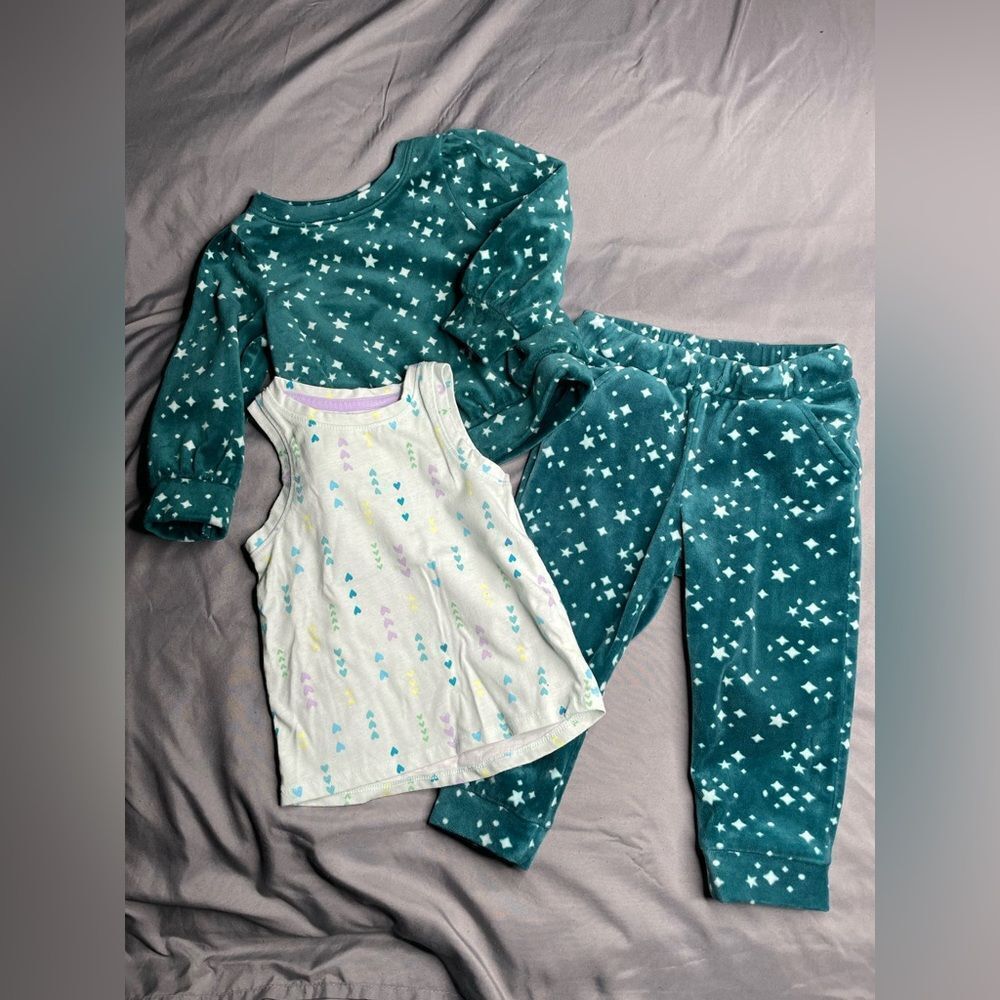Carter's Teal Starry Pajama Set